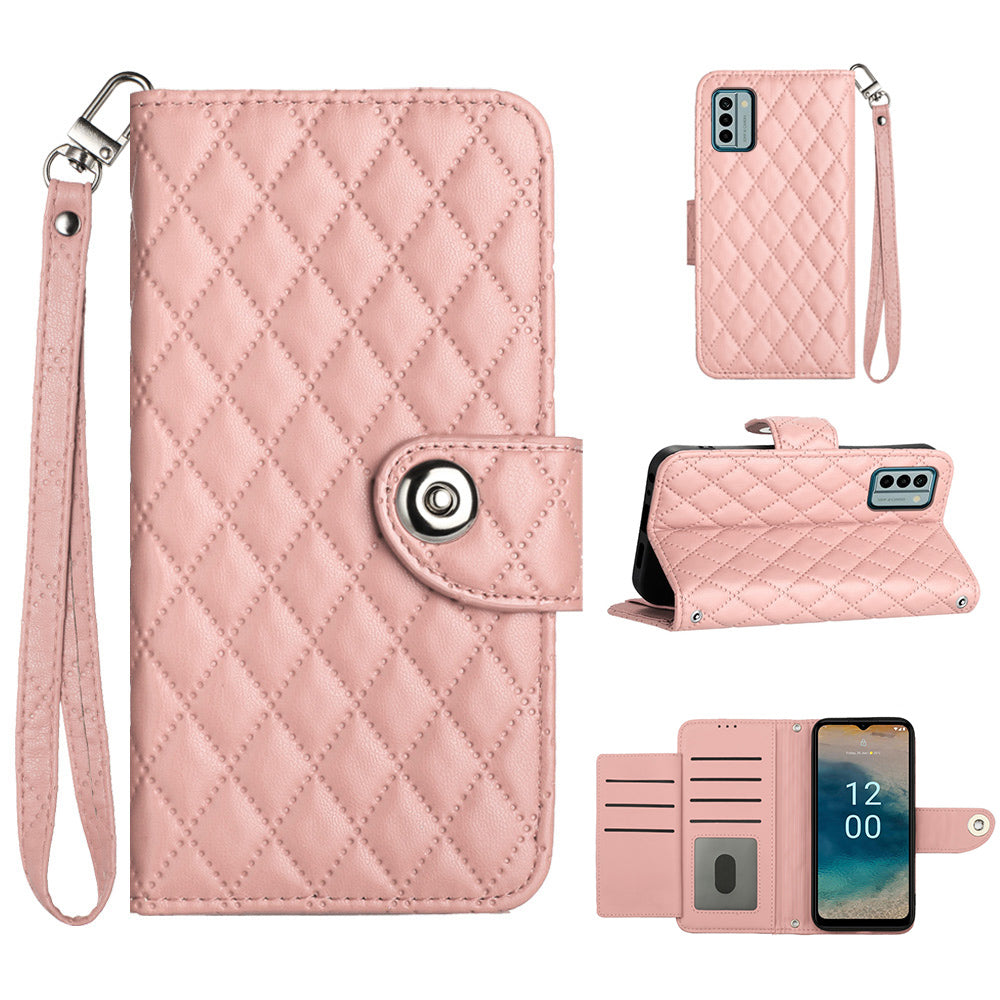 YB Imprinting Series-8 for Nokia G22 Case 7 Card Slots Rhombus PU Leather Stand Phone Cover YB Imprinting Series-8 for Nokia G22 Case 7 Card Slots Rhombus PU Leather Stand Phone Cover